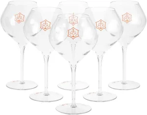 Veuve Clicquot Champagne Glasses Acrylic Rich Box Set Yellow Glass Flute (6 pcs)