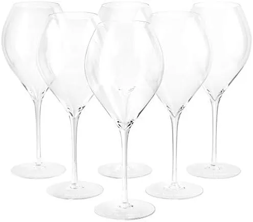 Veuve Clicquot Clear Champagne Glasses Prestige Box Set Yellow Rich Glass Flute (6 pcs)