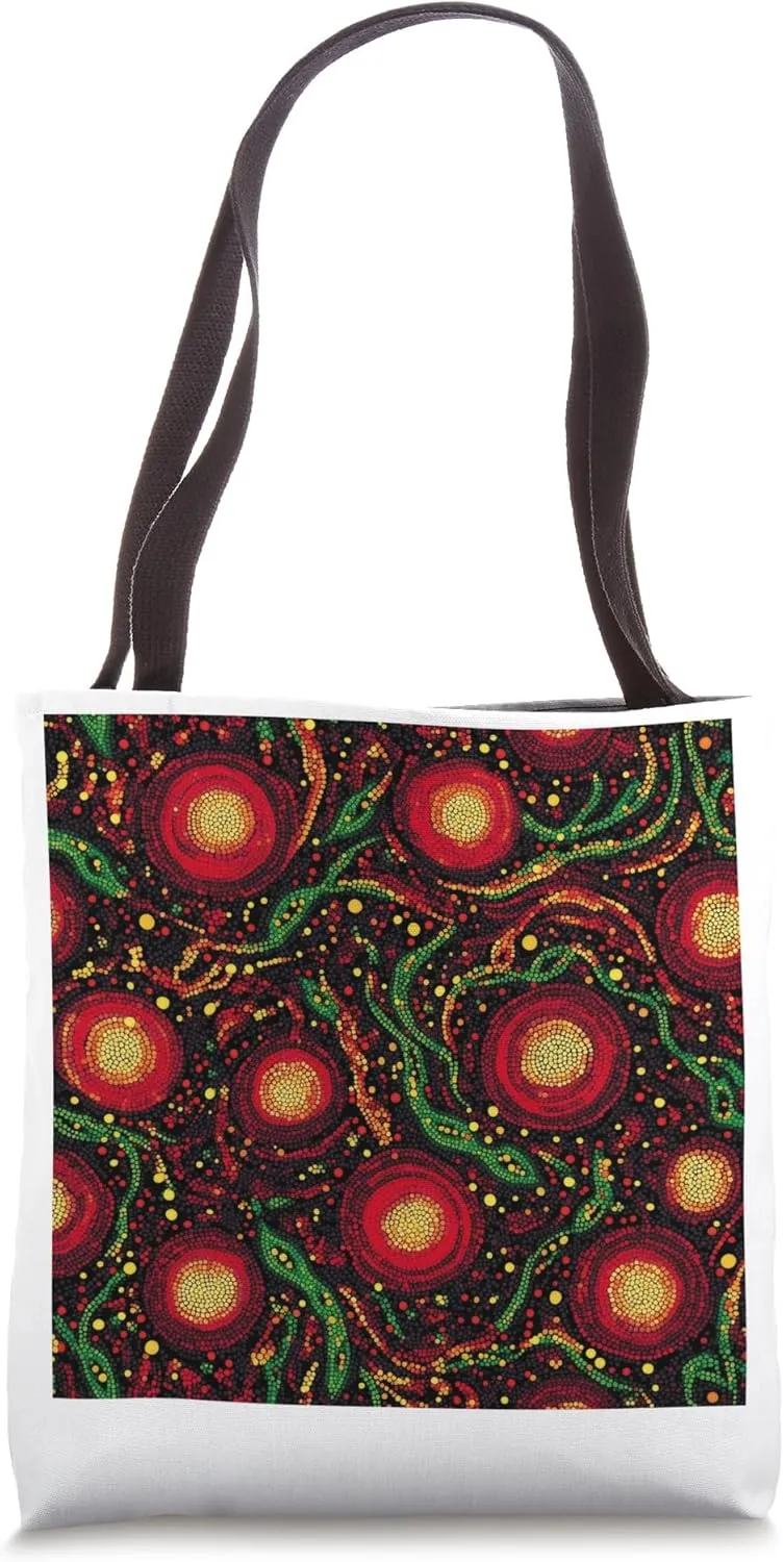Vibrant Abstract Swirling Dot Pattern Tote Bag