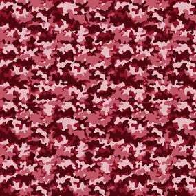 Vibrant Camouflage Fabric - Red