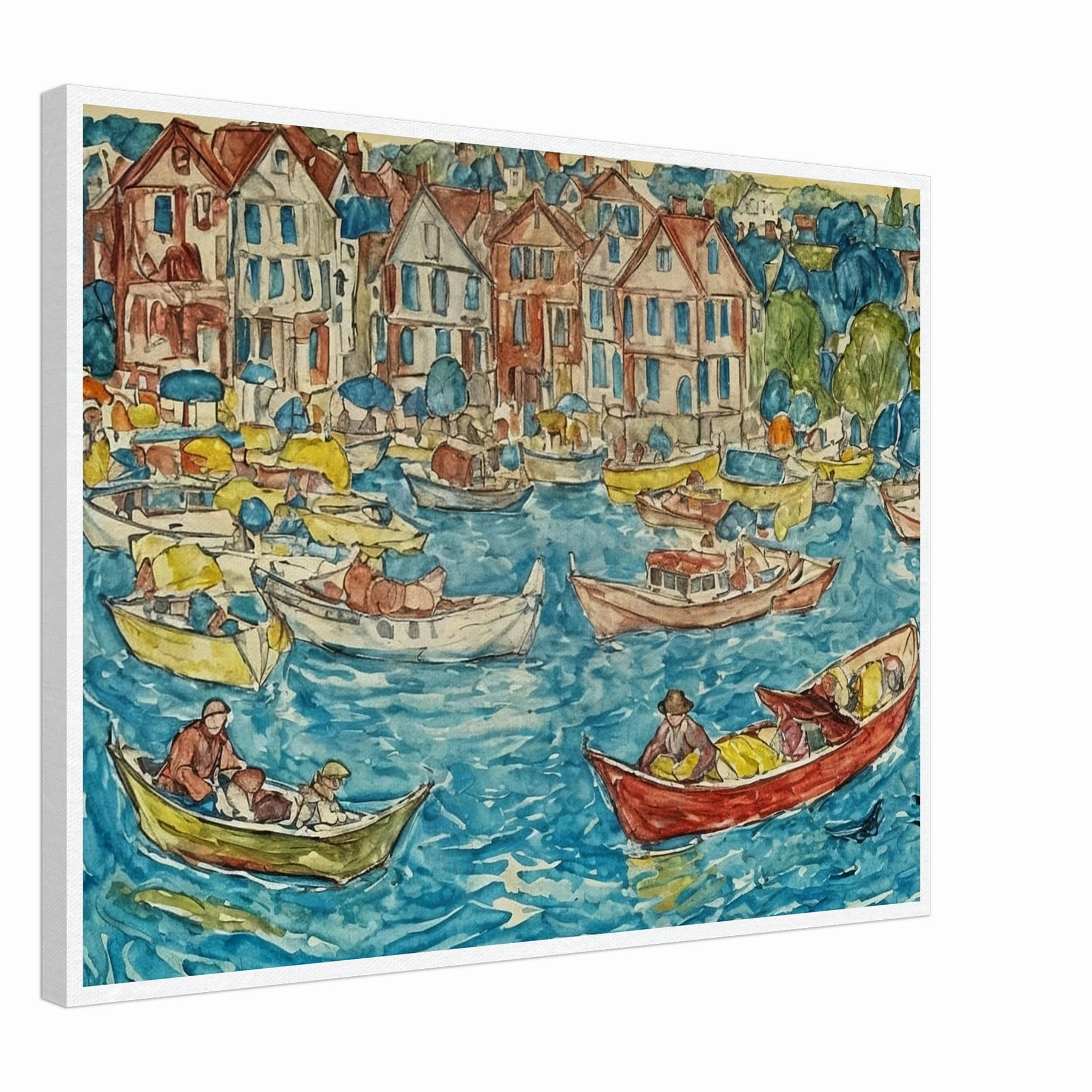 Vibrant Harbor Scene