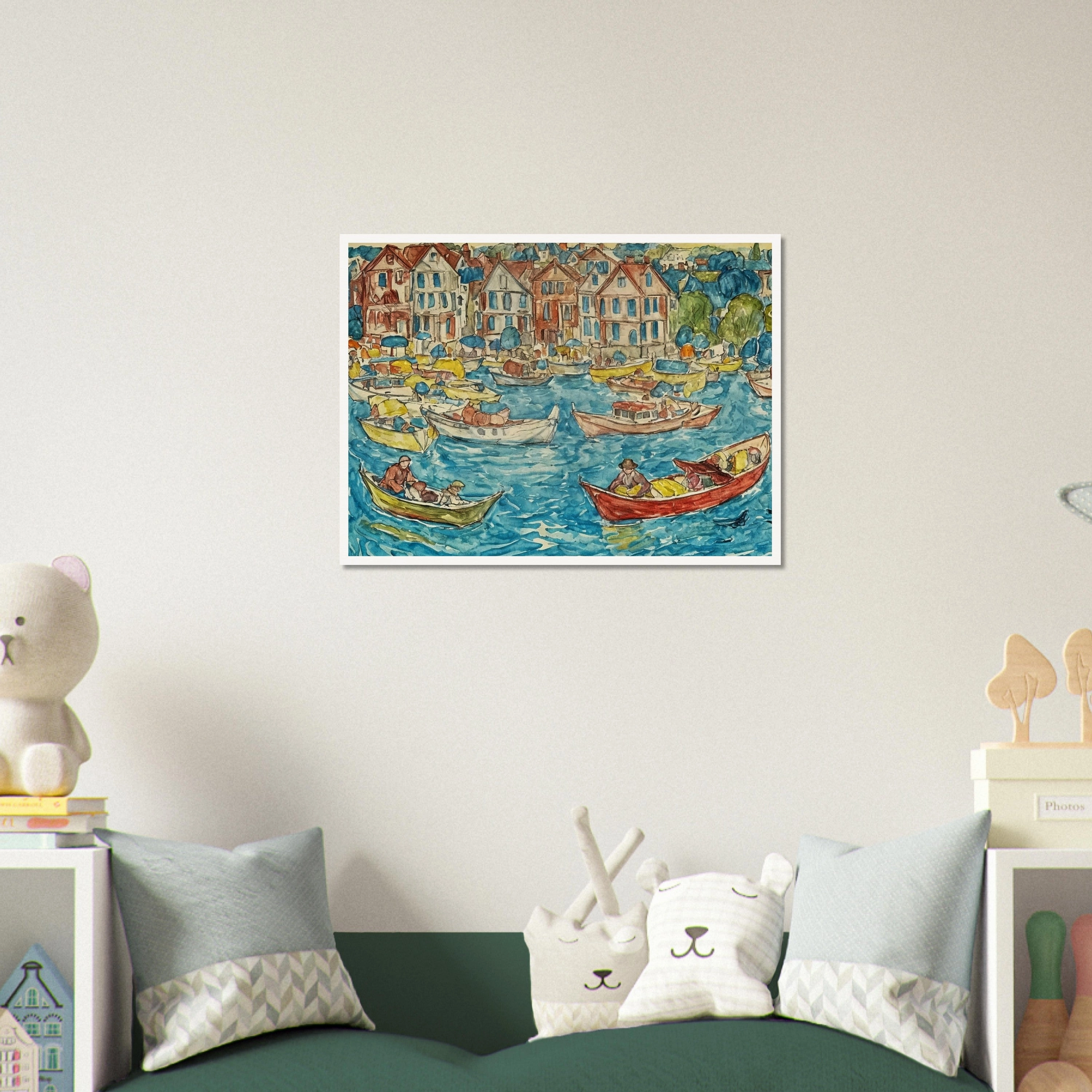 Vibrant Harbor Scene