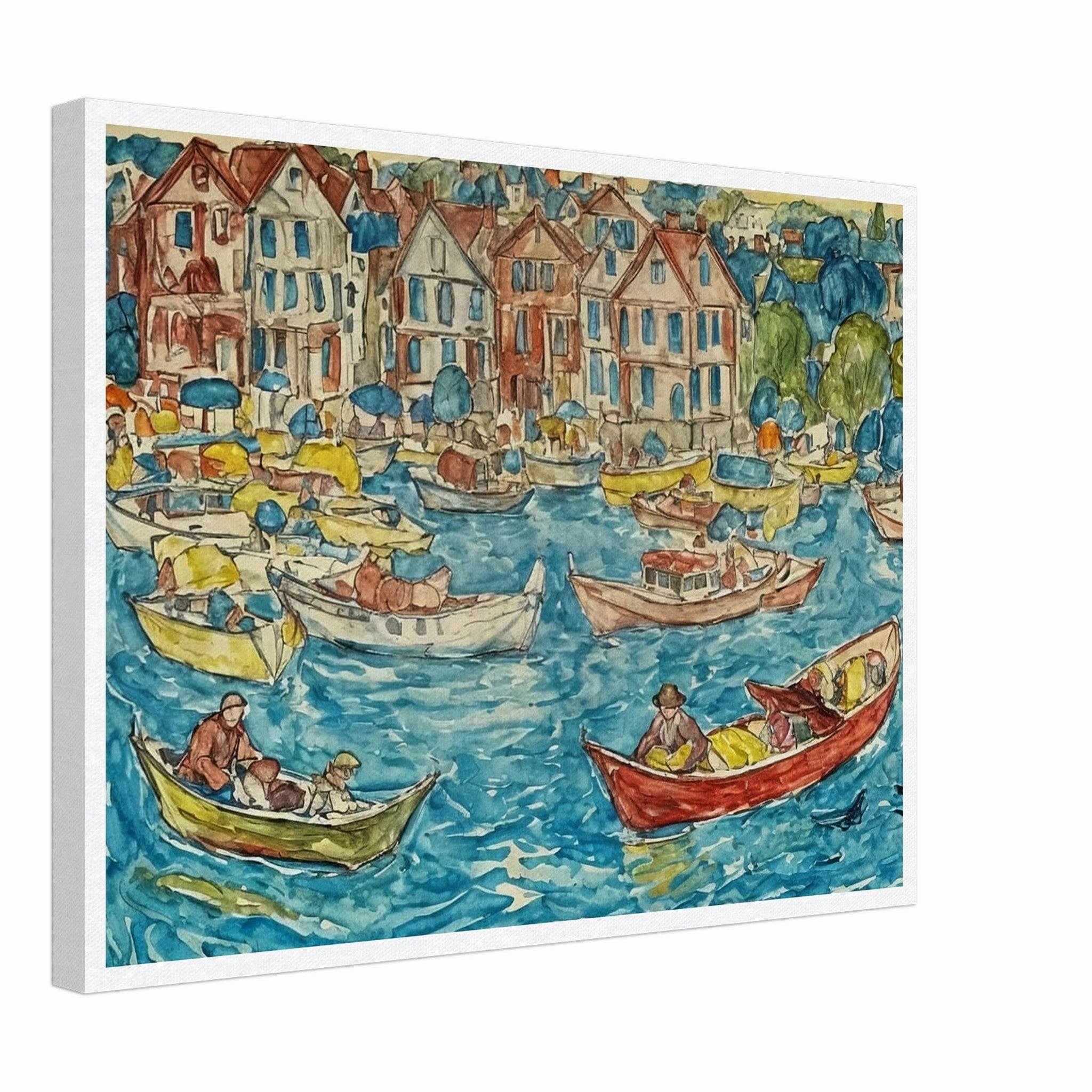 Vibrant Harbor Scene