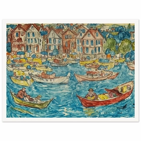 Vibrant Harbor Scene