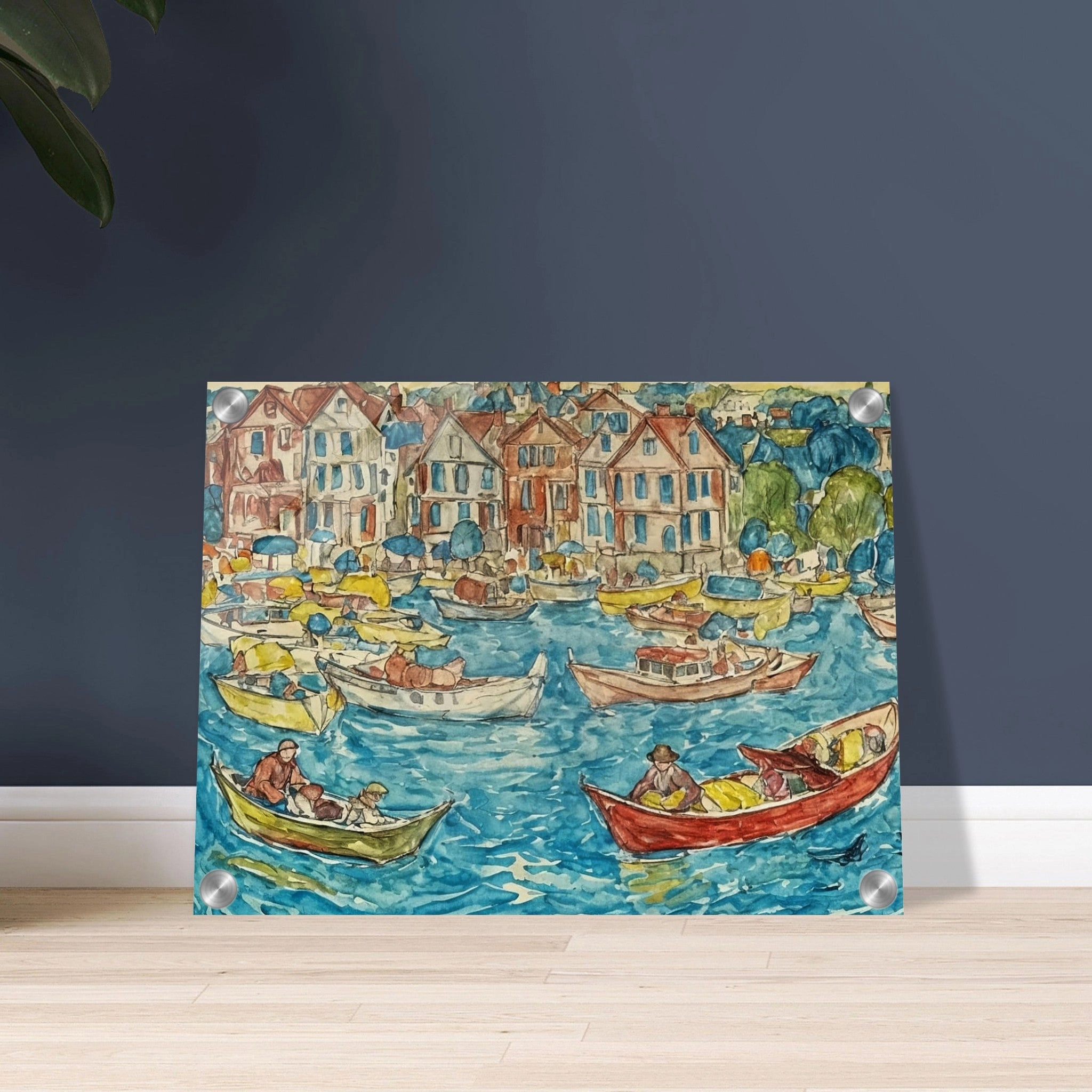 Vibrant Harbor Scene