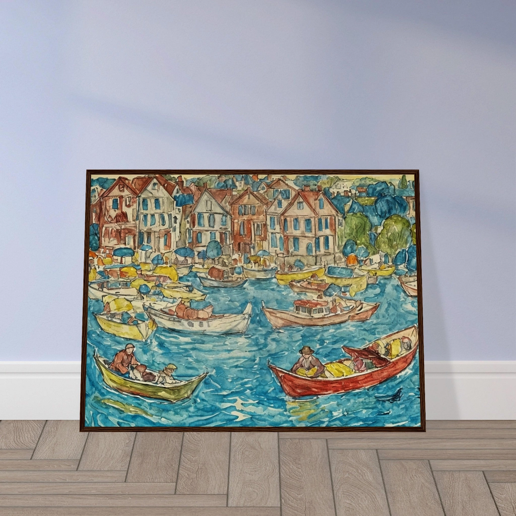Vibrant Harbor Scene