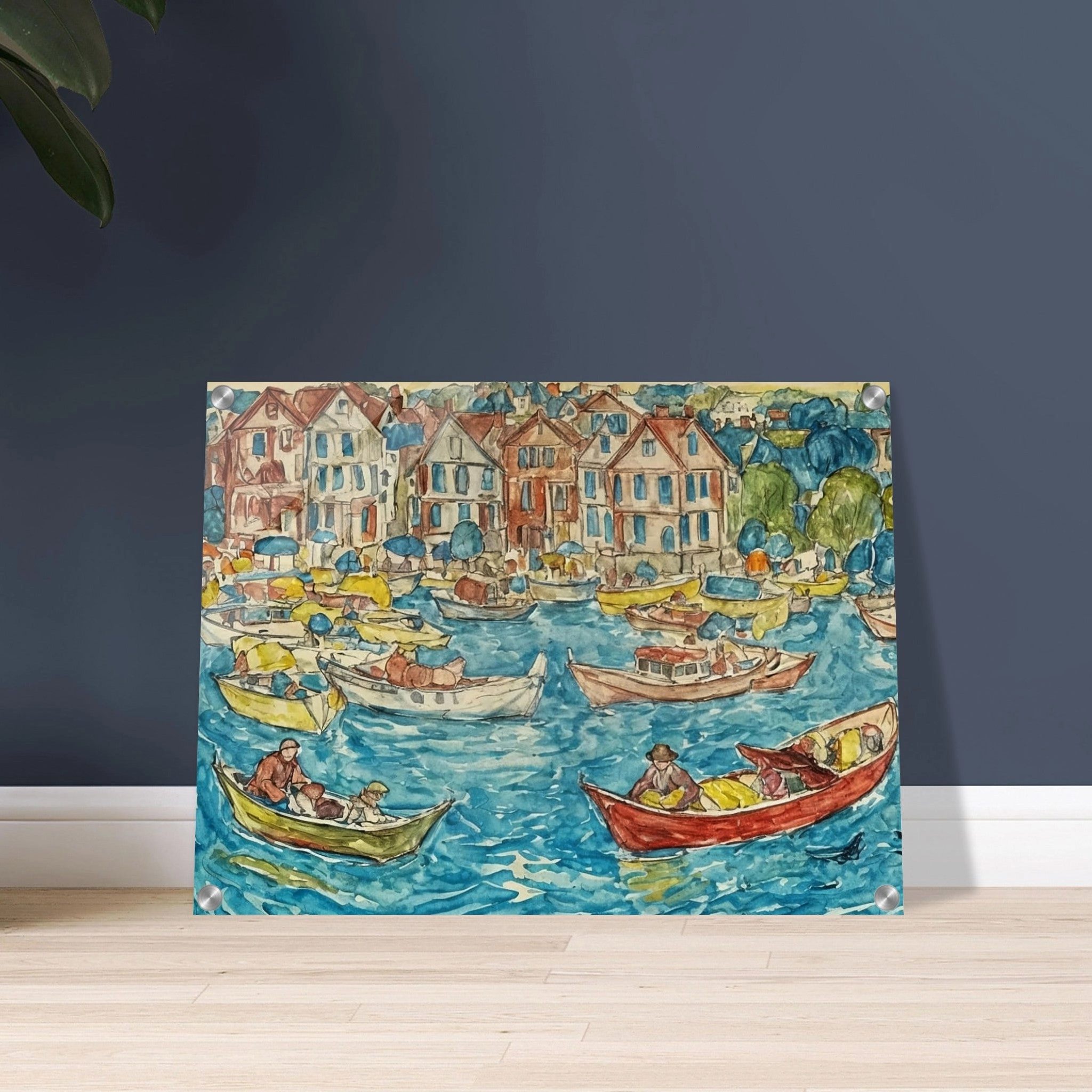Vibrant Harbor Scene