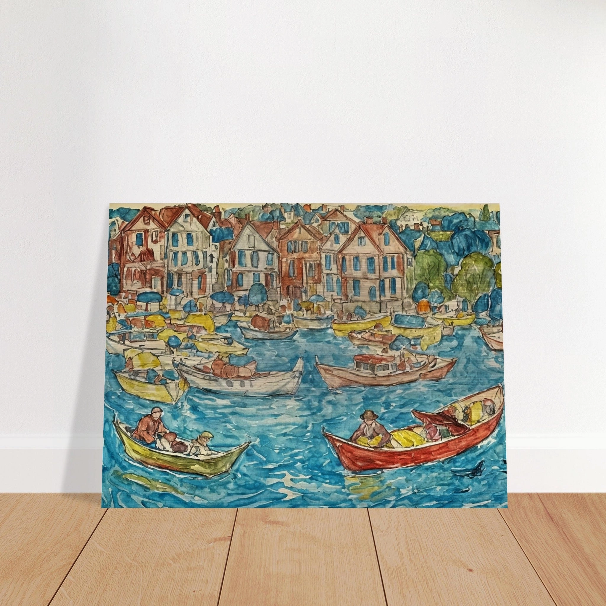 Vibrant Harbor Scene
