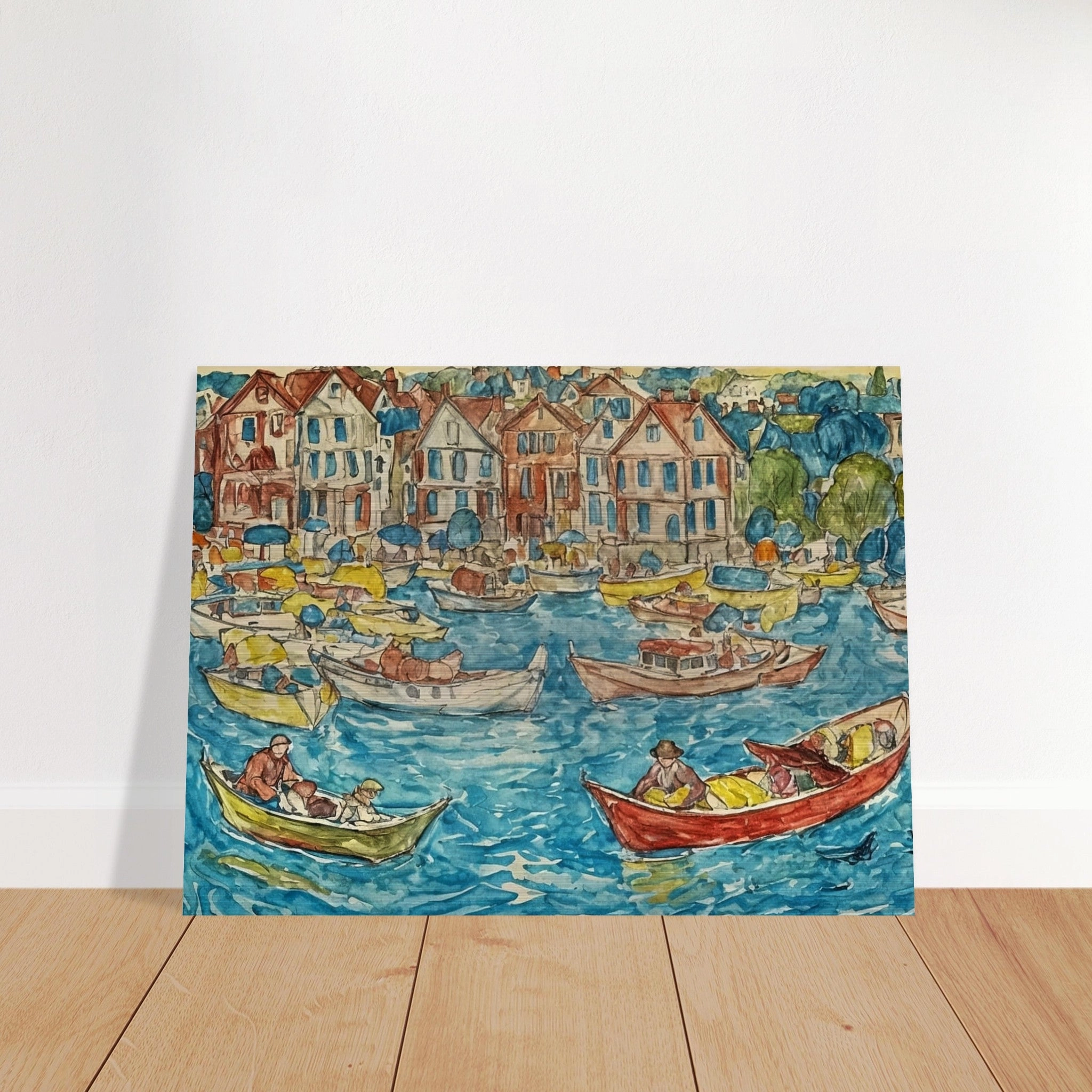 Vibrant Harbor Scene
