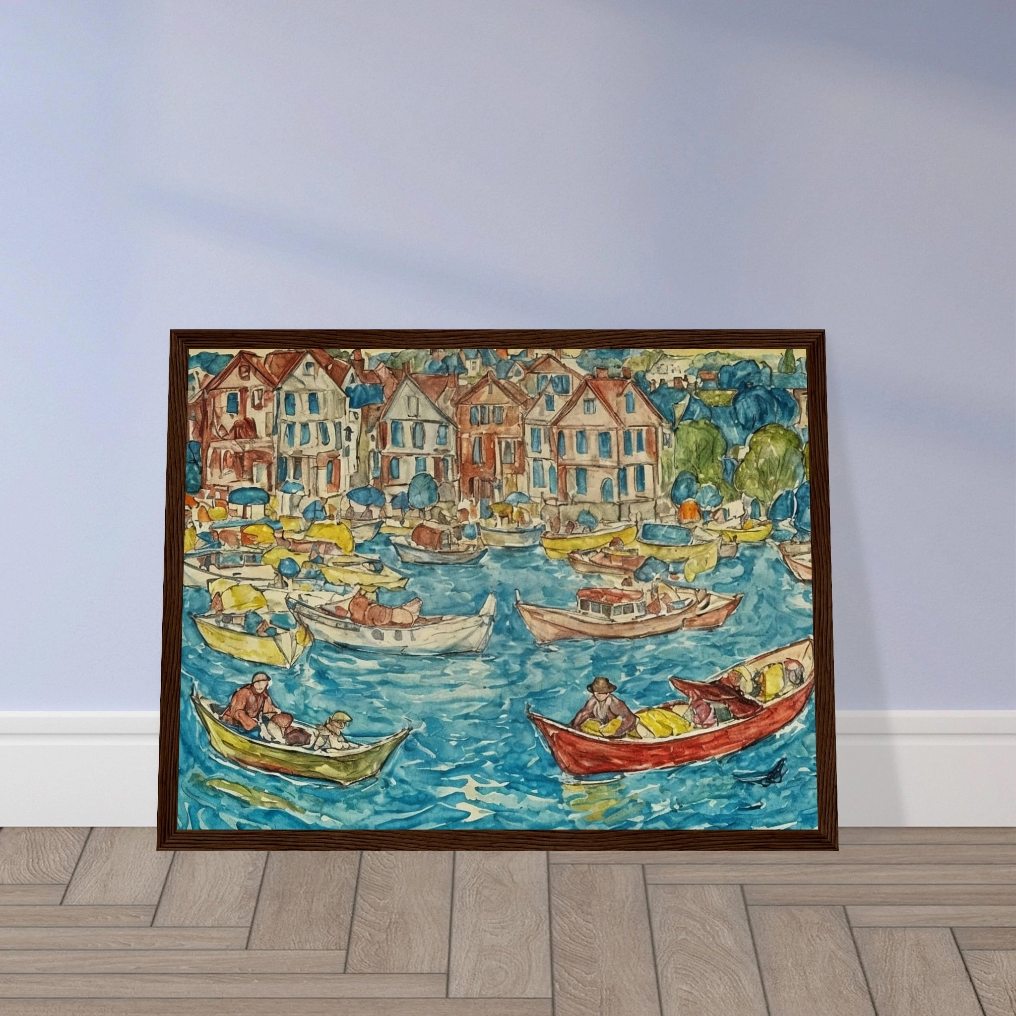 Vibrant Harbor Scene