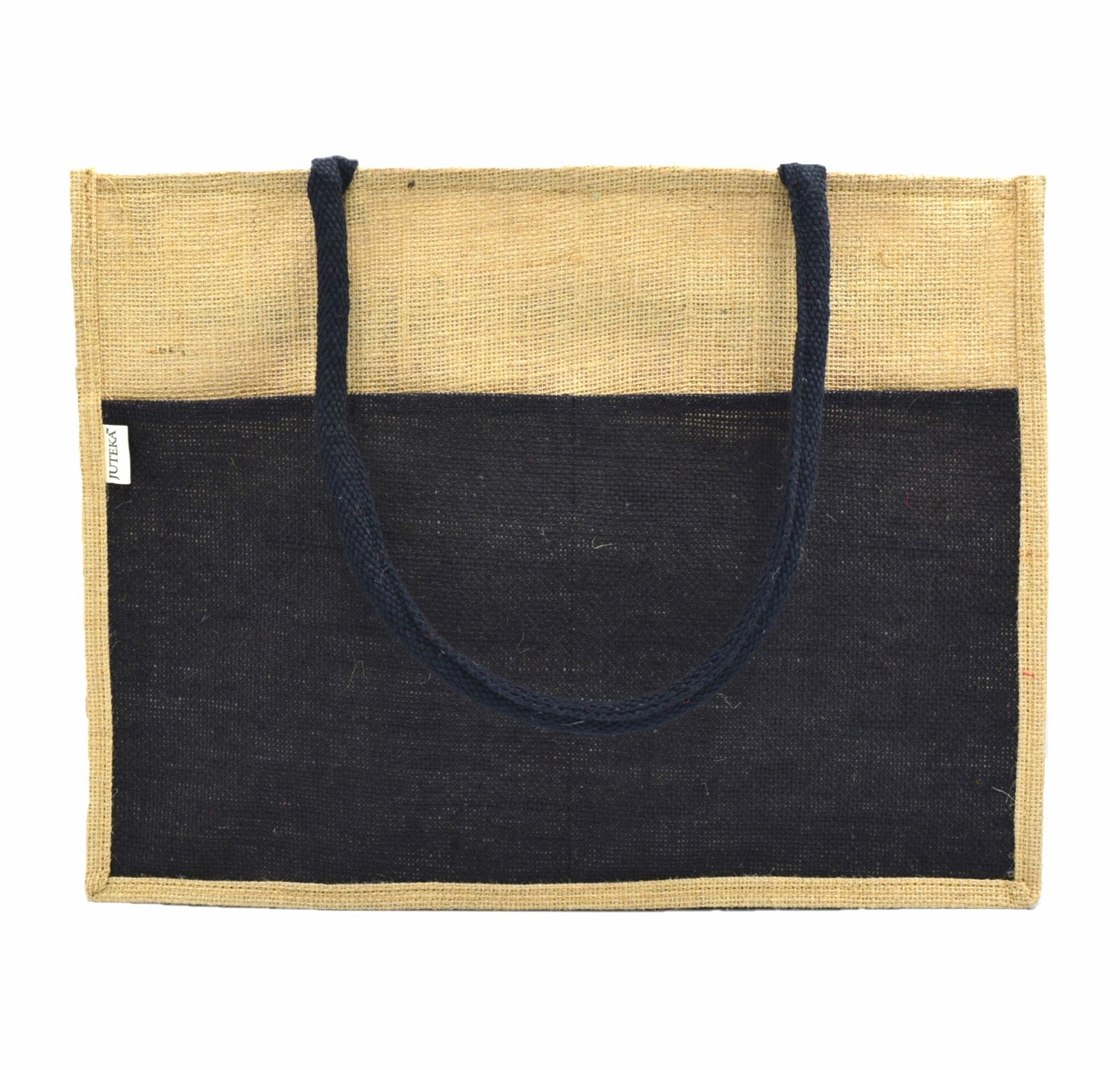 Vibrant Jute Tote Bag – Red & Blue