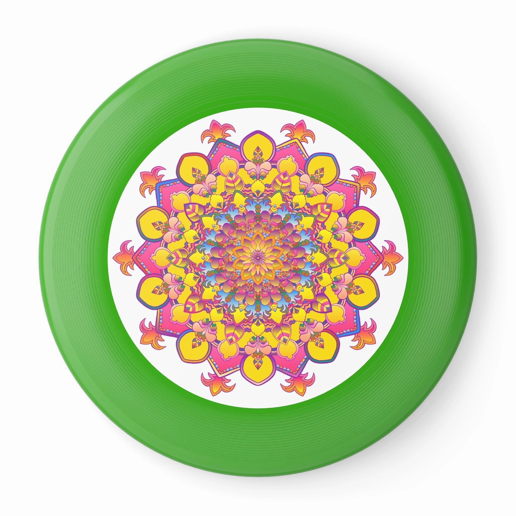 Vibrant Mandala Frisbee: Pink & Blue