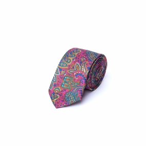 Vibrant Paisley Silk Tie
