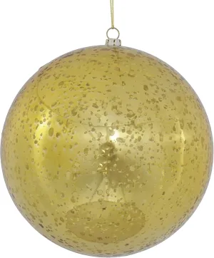 Vickerman 6" Christmas Ornament Ball, Gold Shiny Mercury Finish, Shatterproof Plastic, Holiday Christmas Tree Decoration, 4 Pack