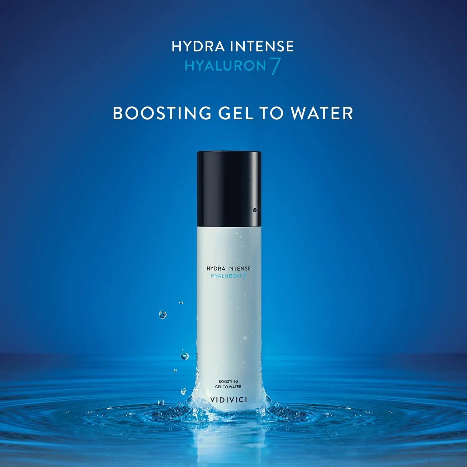 VIDIVICI Hydra Intense Hyaluron7 Boosting Gel to Water – Hydrating Essence with Hyaluronic Acid and Marine Extracts – Moisture Booster – Irritation Free 4.06 fl.oz.