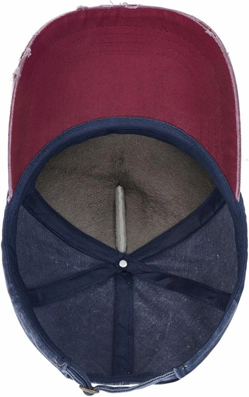 Viking Norse Wolf Raven,Denim Baseball Caps - Vintage Trucker Hats Dark Red