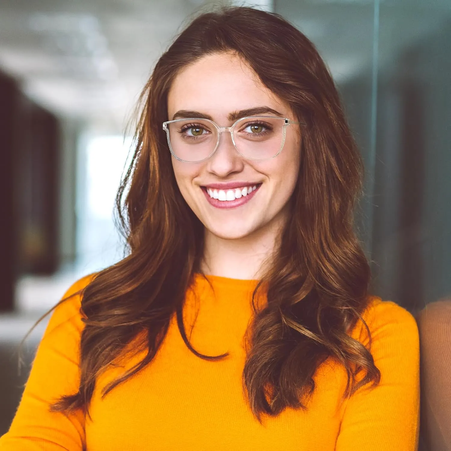 Vintage Cat-eye Blue Light Blocking Glasses for Women, Lightweight TR90 Fashion Eyeglasses