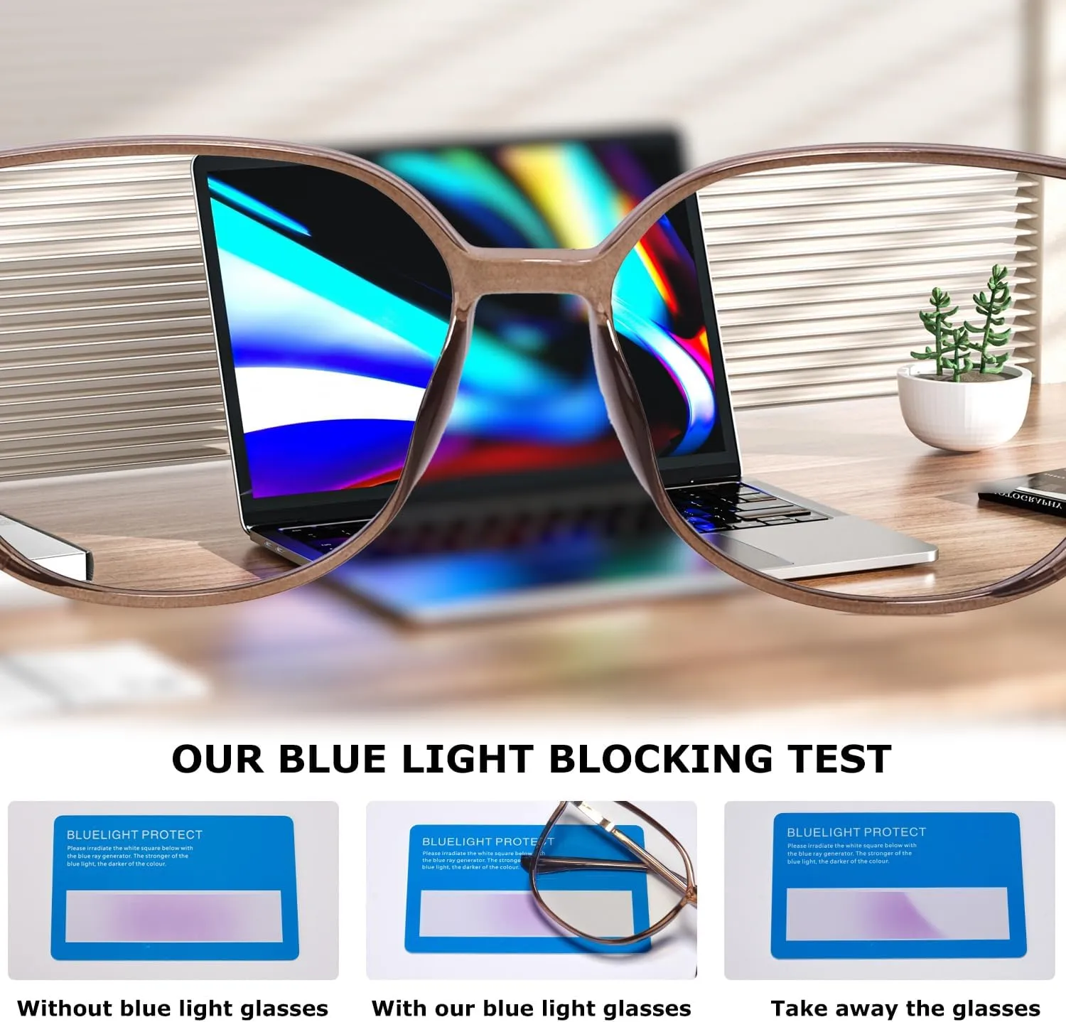 Vintage Cat-eye Blue Light Blocking Glasses for Women, Lightweight TR90 Fashion Eyeglasses