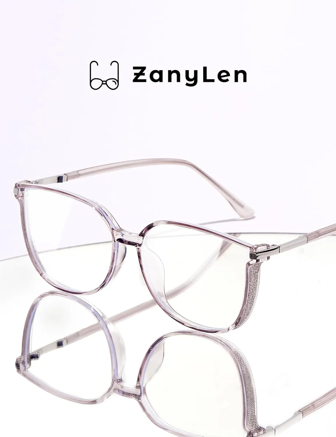 Vintage Cat-eye Blue Light Blocking Glasses for Women, Lightweight TR90 Fashion Eyeglasses
