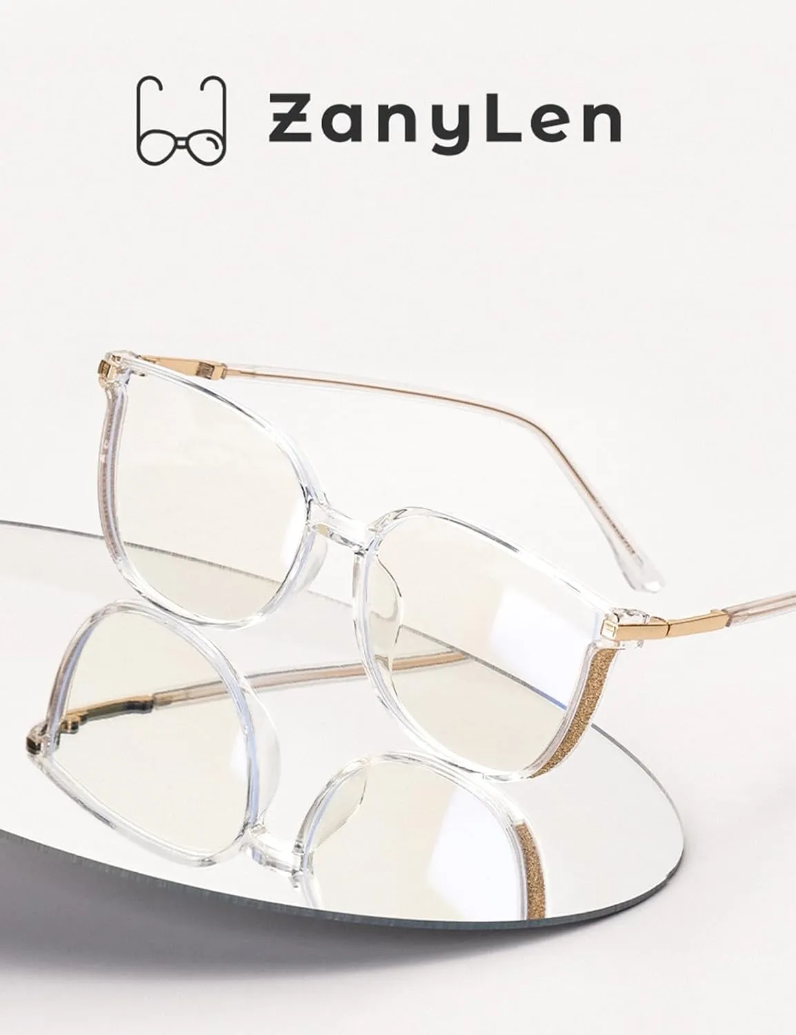 Vintage Cat-eye Blue Light Blocking Glasses for Women, Lightweight TR90 Fashion Eyeglasses