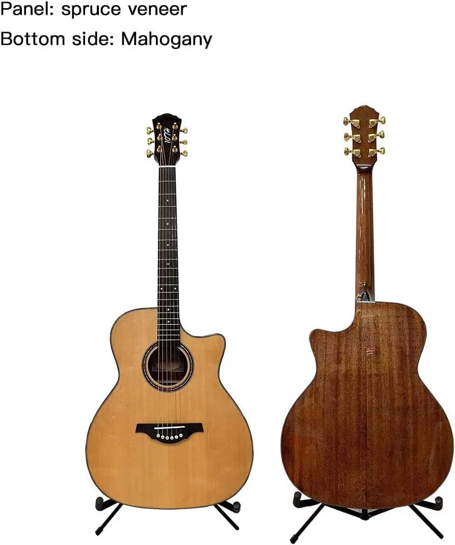 Vintage Folk Guitar, Spruce Top Single Vintage Folk Guitar (Burly Wood)