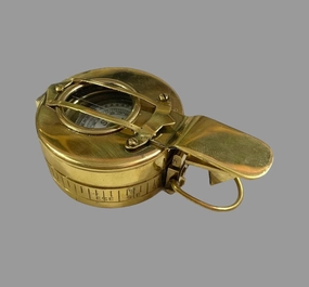Vintage Old Style Military Compass Nautical Pocket Shiny Brass Navigational Instrument Pocket Compass | Engraved Gift for Husband, Son, Scouts, Camping, Hiking