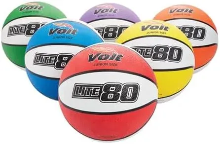 Voit Lite 80 Basketball - 27.5 in. Junior - Color My Class (Set of 6)