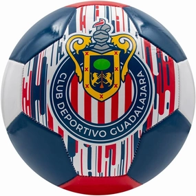 Voit Club Guadalajara Official Merchandise, Size 5 Soccer Ball, Machine-Stitched for Durability, Recreational Use, Perfect for Chivas Fans, Red Color, Ideal for Grass Surfaces S100