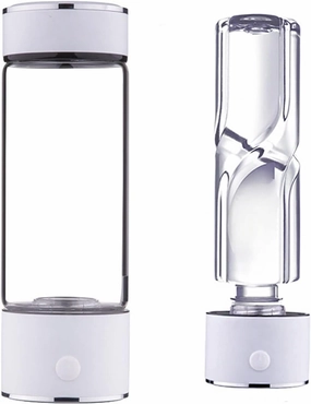Water Purifiers, Portable Hydrogen Water Bottle Hydrogen Rich Water Generator PEM Pure H2 Water Ionizer Mode 3 Mins Make Hydrogen Content Up to 1100-1300 PPB High Concentration USB Rechargeable 420M