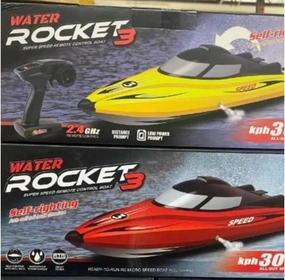 Water Rocket 3 RC Speed Boat, 2.4GHz Remote Control, 30 KPH, Self-Righting Design