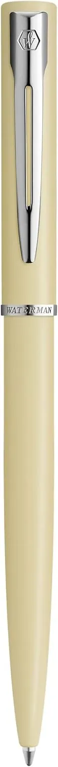 Waterman Allure Ballpoint Pen | Citron Yellow Matte Lacquer with Chrome Trim | Medium Point | Blue Ink | With Gift Box