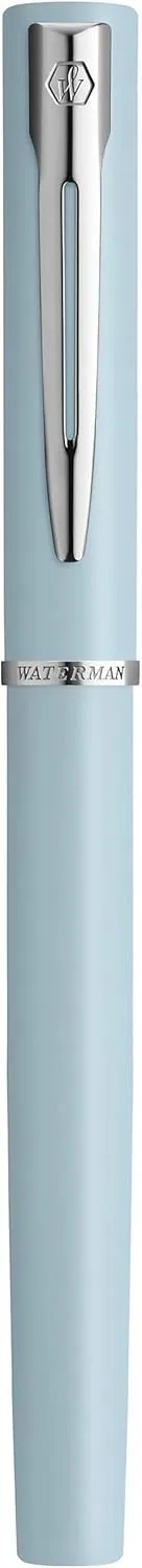 Waterman Allure Fountain Pen Baby Blue Pastel Lacquer Fine Nib Blue Ink With Gift Box