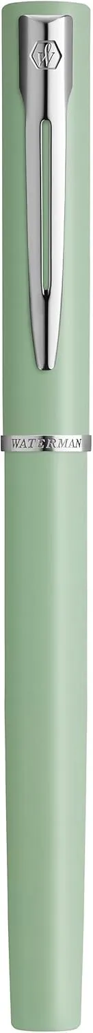 Waterman Allure Fountain Pen | Mint Green Matte Lacquer with Chrome Trim | Fine Stainless Steel Nib | Blue Ink | With Gift Box