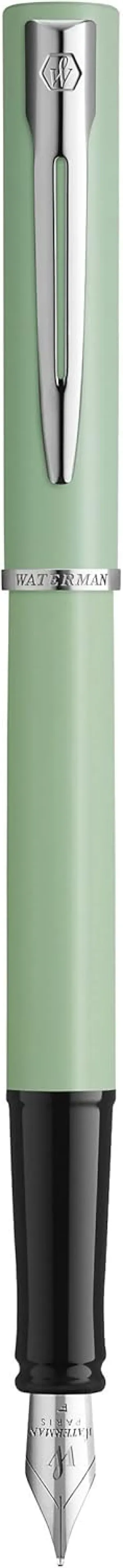 Waterman Allure Fountain Pen | Mint Green Matte Lacquer with Chrome Trim | Fine Stainless Steel Nib | Blue Ink | With Gift Box