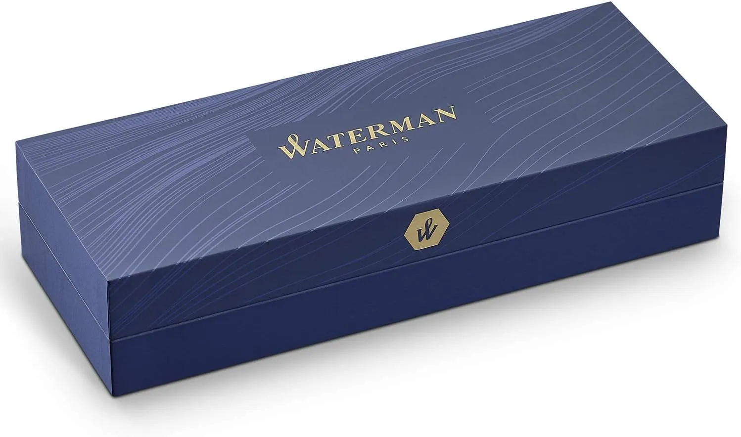 Waterman Carène Black Sea Ballpoint Pen, High-Gloss Black & 23k Gold Clip, Medium Point with Blue Ink Cartridge, Gift Box