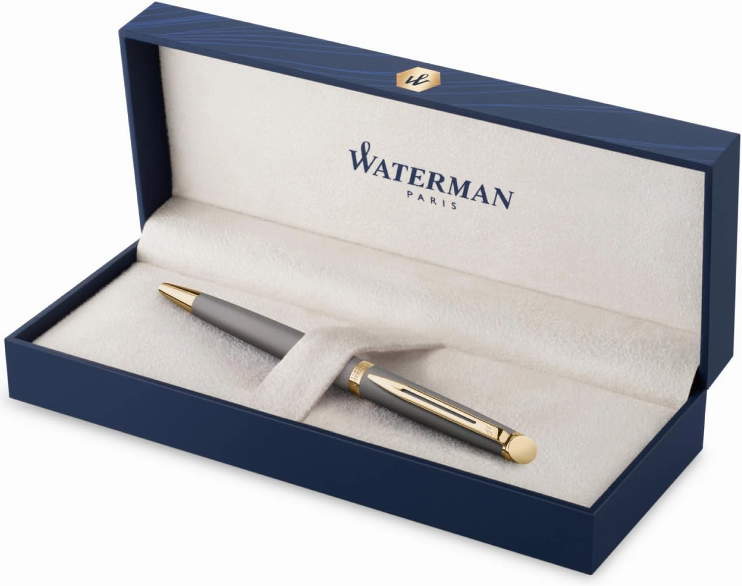 WATERMAN 2217936 Metropolitan Essential Stone Gray GT Fine Point Oil-based Ballpoint Pen Gift Luxury Official Authentic Imported
