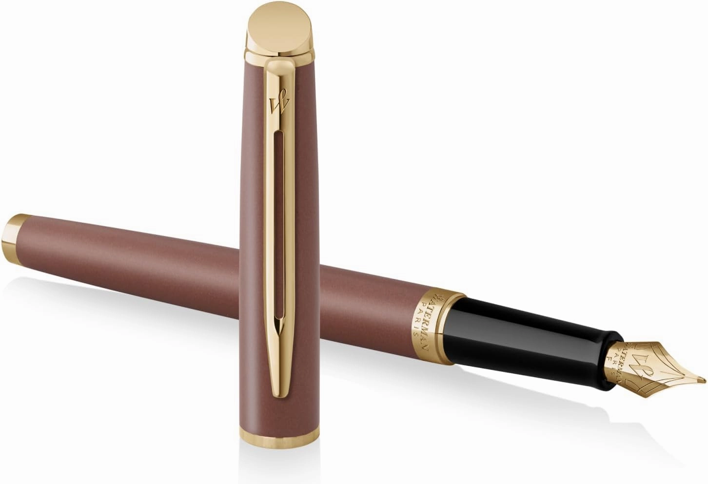 WATERMAN 2217938 Metropolitan Essential Copper Red GT Ballpoint Pen Fine Point Oil Based Gift Gift Luxury Official Authentic Imported