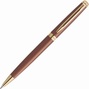WATERMAN 2217938 Metropolitan Essential Copper Red GT Ballpoint Pen Fine Point Oil Based Gift Gift Luxury Official Authentic Imported