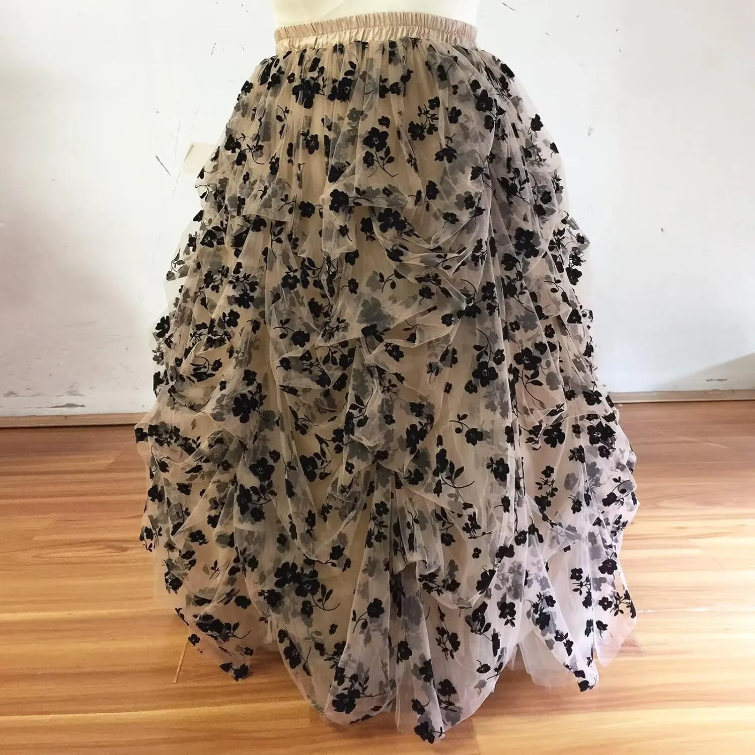 WDPL Wedding Planning Women's Long Maxi Tulle Special Occasion Bustle Night Out Skirt