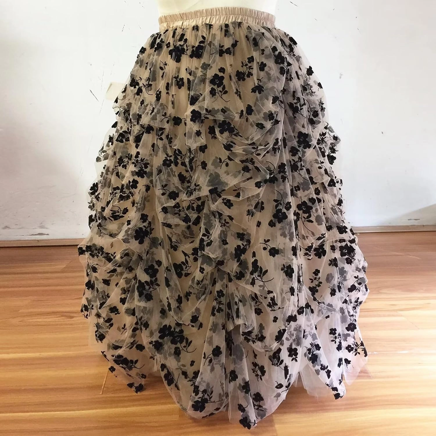 WDPL Wedding Planning Women's Long Maxi Tulle Special Occasion Bustle Night Out Skirt