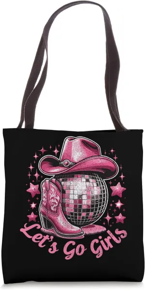 Western Cowgirl Rodeo Disco Retro Bachelorette Party Tote Bag
