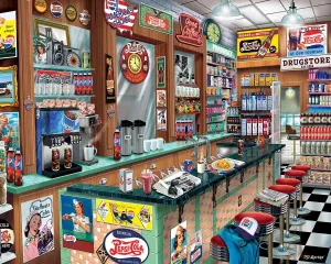 White Mountain Puzzles - Pepsi Soda Fountain - 1000 Piece Jigsaw Puzzle for Adults & Kids - Fun Family Activity - 24"x30"