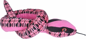 Wild Republic Snake Plush, Stuffed Animal, Plush Toy, Gifts for Kids, Links Pink 54"