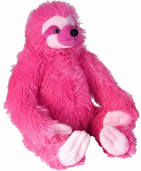 Wild Republic Three-Toed Sloth Plush, Stuffed Animal, Plush Toy, Gifts For Kids, Pink, Cuddlekins 12"