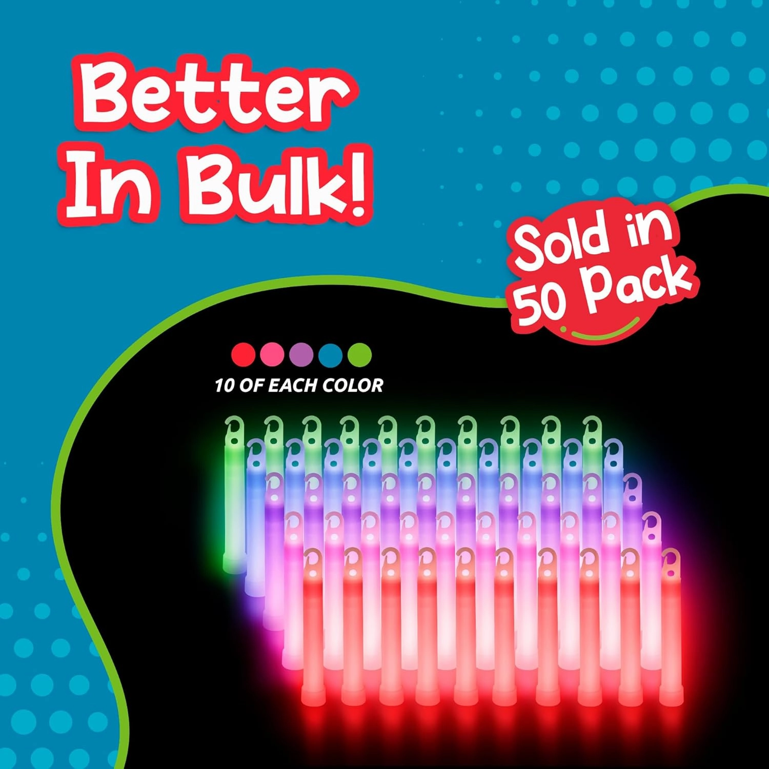 Windy City Novelties - 50 Pack - 4" Premium Glow Sticks