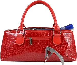 Wine Clutch Bag (Thermal Insulated) Trendy Women’s Carry Tote | Holds Red & White 750mL Bottles | Trendy Fashion | Incl. Portable Waiter-Style Corkscrew