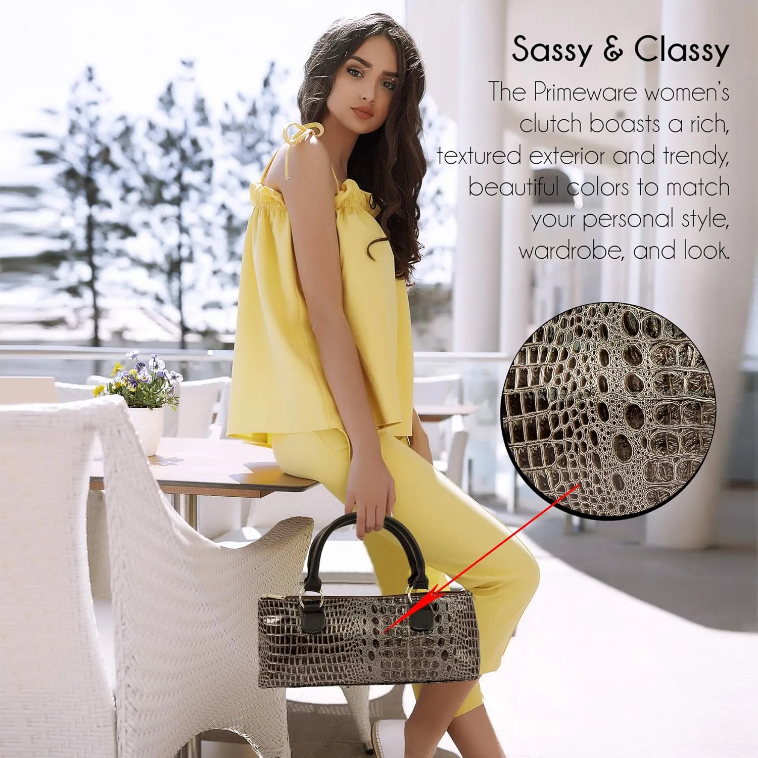 Wine Clutch Bag (Thermal Insulated) Trendy Women’s Carry Tote | Holds Red & White 750mL Bottles | Trendy Fashion | Incl. Portable Waiter-Style Corkscrew