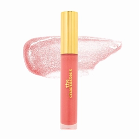 Winky Lux The Charmsters Lip Gloss with Vitamin E, Pink Lip Tint with Subtle Shimmer, Persistent Poppy