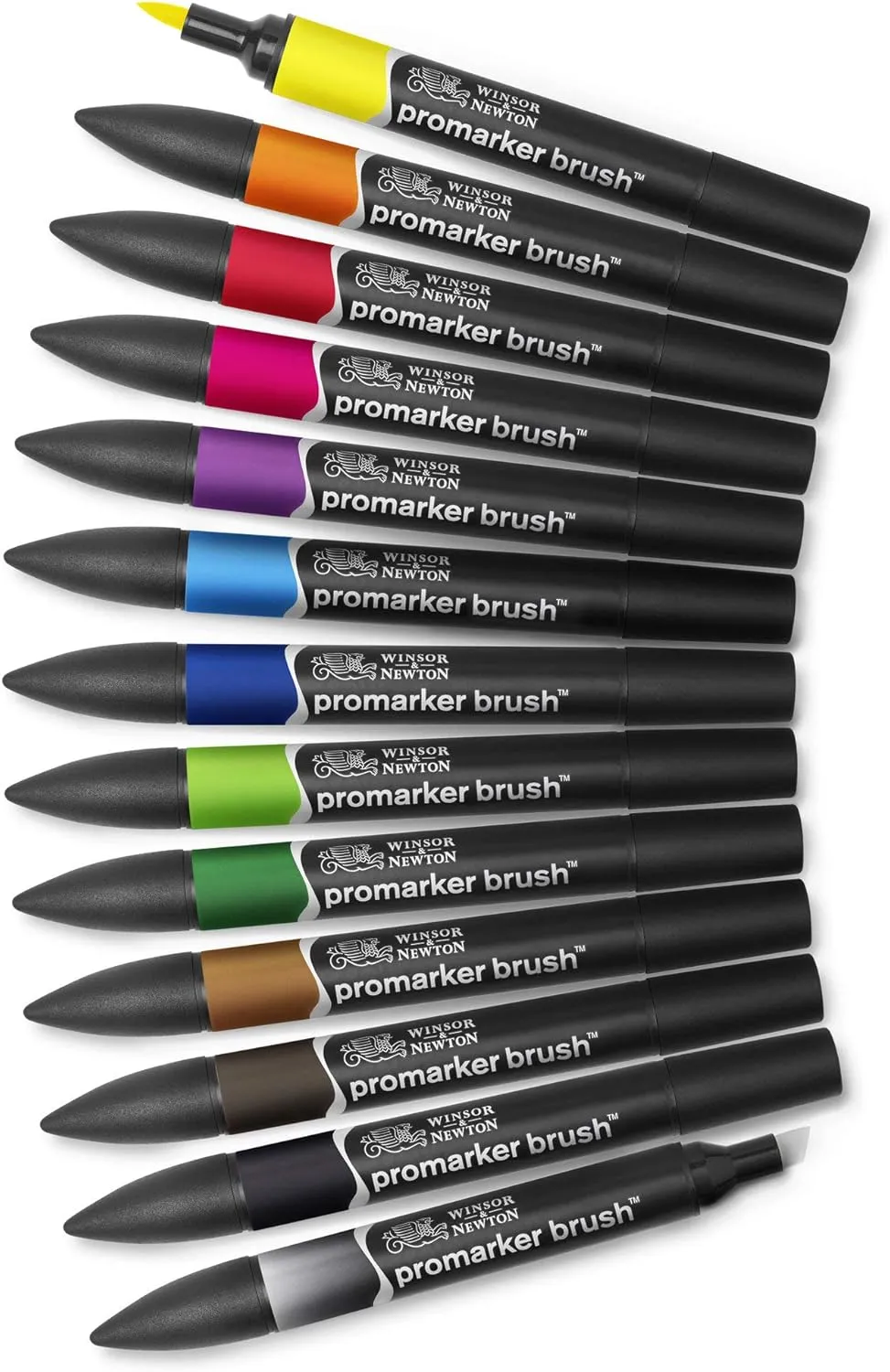 Winsor & Newton ProMarker Brush Set, 12 Count, Vibrant Tones