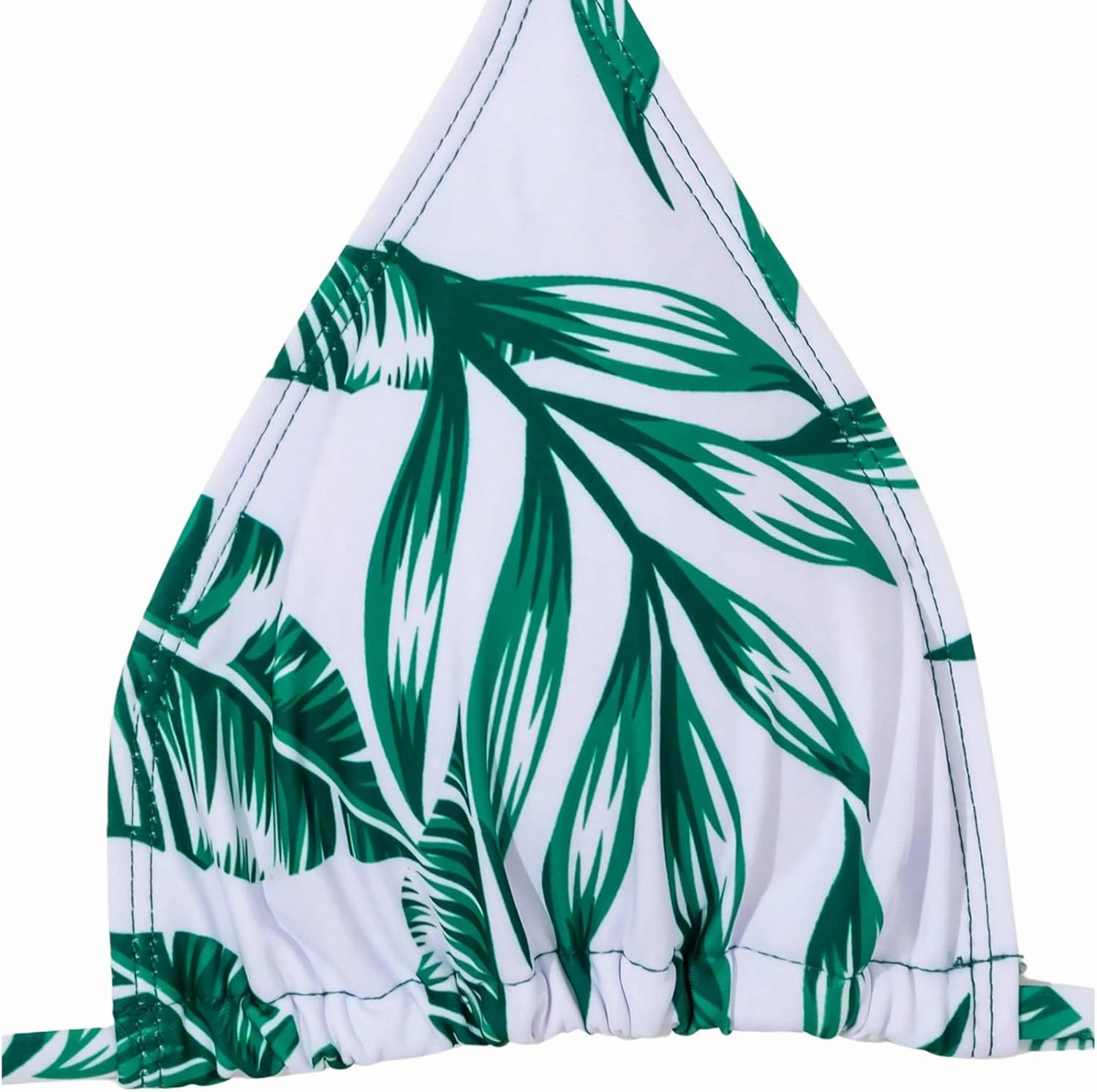 Women's 3 Piece Swimsuit Bikini Set Leaf Print Sexy Triangle Halter Bathing Suit Long Sleeve Mesh Beach Swimwear